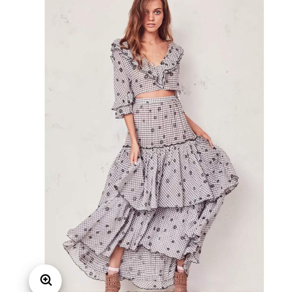 Loveshackfancy Andrea Gingham Skirt